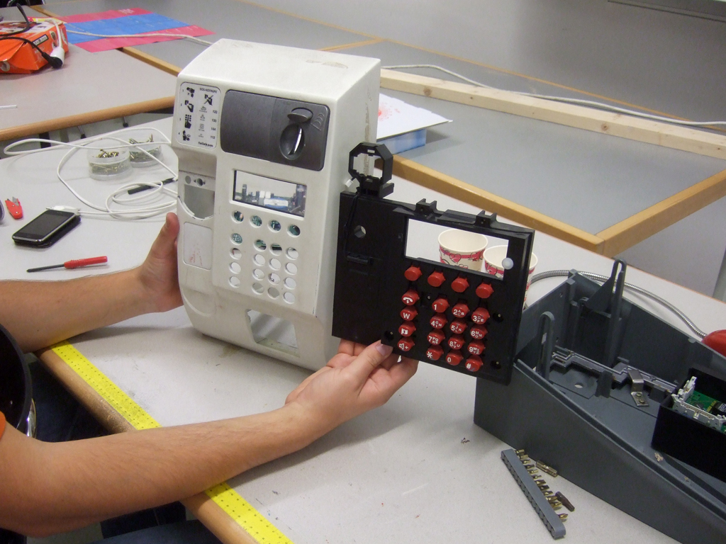 The leftovers of a our pay phone The leftovers of a our pay phone